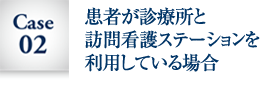 Case02:患者が診療所と訪問看護ステーションを利用している場合